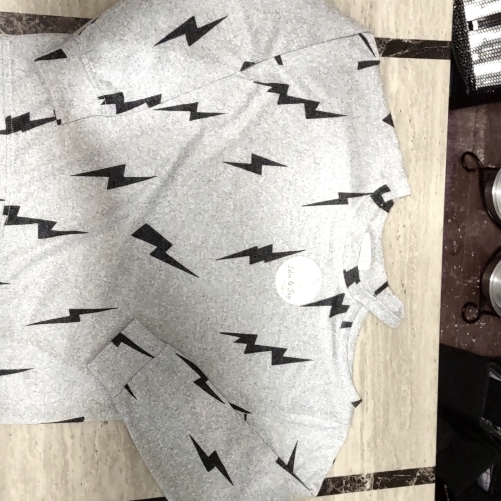 Black lightening bolt sweater